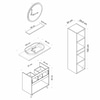 Minar Banyo Dolabı 100Cm Ay2K1Ç+1Ya1R+Tzg+Boy Beyaz