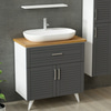Minar Banyo Dolabı 100Cm Ay2K1Ç+1Ya1R+Tzg+Boy Beyaz