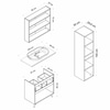 Minar Banyo Dolabı 100Cm Ay2K1Ç+2K2A+Tzg+Boy Beyaz