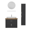 Minar Banyo Dolabı 85Cm As2K1Ç+1Ya1R+Tzg+Boy Beyaz