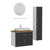 Minar Banyo Dolabı 85Cm As2K1Ç+1Ya1R+Tzg+Boy Beyaz