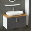 Minar Banyo Dolabı 85Cm As2K+1Ea1R+Tzg+Boy Beyaz