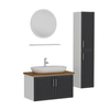 Minar Banyo Dolabı 85Cm As2K+1Ya1R+Tzg+Boy Beyaz