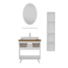 Minar Banyo Dolabı 85Cm Ay2K1Ç+1Ea1R+Tzg+Boy Beyaz
