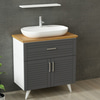 Minar Banyo Dolabı 85Cm Ay2K1Ç+1Ya1R+Tzg Beyaz