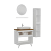 Minar Banyo Dolabı 85Cm Ay2K1Ç+1Ya1R+Tzg+Boy Beyaz
