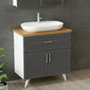 Minar Banyo Dolabı 85Cm Ay2K1Ç+2K2A+Tzg Beyaz
