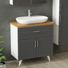 Minar Banyo Dolabı 85Cm Ay2K1Ç+2K2A+Tzg+Boy Beyaz