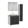 Minar Banyo Dolabı 85Cm Ay2K1Ç+2K2A+Tzg+Boy Beyaz