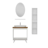 Minar Banyo Dolabı 85Cm Ay2K+1Ea1R+Tzg+Boy Beyaz