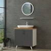 Minar Banyo Dolabı 85Cm Ay2K+1Ya1R+Tzg Beyaz