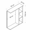 Minar Banyo Dolabı Üst 65Cm 1K1A Beyaz