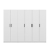 Minar Kale 210 Cm 6 Kapaklı 4B Raf Portmanto Beyaz