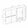 Minar Kale 7 Kapaklı 2 Çekmeceli Dolap Beyaz Antrasit