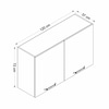 Minar Mutfak Üst Modül 2Dk1R 120Cm Dolap Beyaz - B1