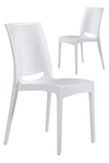Mobetto 2 Adet Rattan Beyaz Sandalye / Balkon-bahçe-teras