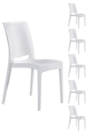 Mobetto 6 Adet Rattan Beyaz Sandalye - Bahçe&balkon&teras Sandalye