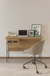 Mobetto Arya 120x59 Cm Çalışma Masası Bilgisayar Masası Ofis Ders Yemek Masası Atlantik Çam&Siyah