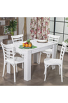 Mobetto Efes Home Mutfak Sandalye 4 Adet – Beyaz