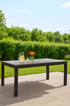 Mobetto Rattan 90x150 Camsız Antrasit Masa - Bahçe&balkon&teras