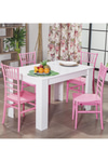 Mobetto Soho Home Mutfak Sandalyesi 4 Adet-pembe