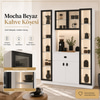 Mocha Temperli Cam Ledli 4 Kapaklı Kahve Köşesi - Beyaz