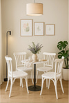 Modalife 4 Adet Alara Beyaz Mutfak Sandalyesi, Yemek, Bahçe, Kafe, Modern Sandalye