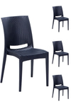 Modalife 4 Adet Bahçe Rattan Sandalye, Bahçe&Balkon&Havuz Kenarı Rattan Örme Dış Mekan Koltuğu