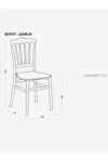 Modalife Home Miray 2 Adet Bahçe Balkon Mutfak Sandalye - Cappucino