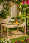 Modalife Nova Masa Rattan 90x150 Camsız Bahçe&balkon&teras Masası - Cappucino