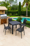 Modalife Rattan 80x80 4 Kişilik Bahçe&balkon Masa Takımı, Çay Seti, Rattan Bahçe Seti