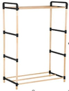 Moduler Ahsap Elbise Askisi Acik Gardrop 65*35*110Cm -Ne-01