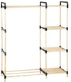 Moduler Ahsap Rafli Elbise Askisi Acik Gardrop 100*35*115Cm- Ne-05