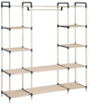 Moduler Ahsap Rafli Elbise Askisi Acik Gardrop 130*35*150Cm- Ne-04