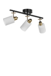 Nomi 3 Lü Sıralı Siyah Beyaz Camlı Avize