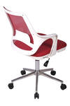 Ofisbazaar Buya Beyaz Fileli Çalışma Koltuğu | Ergonomik Şef Ve Toplantı Koltuğu Kırmızı