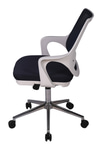 Ofisbazaar Buya Beyaz Fileli Çalışma Koltuğu | Ergonomik Şef Ve Toplantı Koltuğu Siyah Fileli