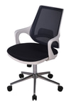 Ofisbazaar Buya Beyaz Fileli Çalışma Koltuğu | Ergonomik Şef Ve Toplantı Koltuğu Siyah Fileli