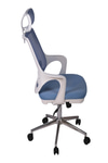 Ofisbazaar Buya Beyaz Fileli Ofis Koltuğu | Ergonomik Ve Modern Tasarım Açık Mavi