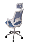 Ofisbazaar Buya Beyaz Fileli Ofis Koltuğu | Ergonomik Ve Modern Tasarım Açık Mavi