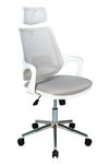 Ofisbazaar Buya Beyaz Fileli Ofis Koltuğu | Ergonomik Ve Modern Tasarım Gri