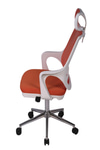 Ofisbazaar Buya Beyaz Fileli Ofis Koltuğu | Ergonomik Ve Modern Tasarım Turuncu