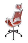 Ofisbazaar Buya Beyaz Fileli Ofis Koltuğu | Ergonomik Ve Modern Tasarım Turuncu