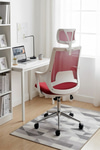 Ofisbazaar Buya Beyaz Fileli Ofis Koltuğu | Ergonomik Ve Modern Tasarım Kırmızı