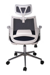 Ofisbazaar Buya Beyaz Fileli Ofis Koltuğu | Ergonomik Ve Modern Tasarım Siyah Fileli