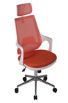 Ofisbazaar Buya Beyaz Fileli Ofis Koltuğu | Ergonomik Ve Modern Tasarım Turuncu