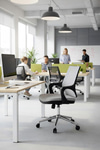 Ofisbazaar Buya Fileli Çalışma Koltuğu | Ergonomik Şef Ve Toplantı Koltuğu Gri