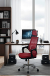 Ofisbazaar Buya Fileli Ofis Koltuğu | Ergonomik Ve Modern Tasarım Kırmızı