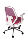 Ofisbazaar Dali Beyaz Fileli Çalışma Koltuğu | Ergonomik Şef Ve Toplantı Koltuğu Pembe