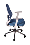 Ofisbazaar Dali Beyaz Fileli Çalışma Koltuğu | Ergonomik Şef Ve Toplantı Koltuğu Açık Mavi